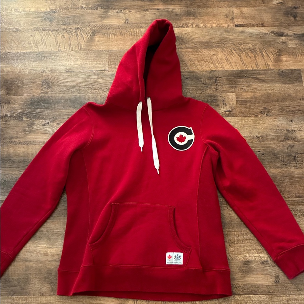 Hudson’s Bay Company Red Hoodie with Logo Patch